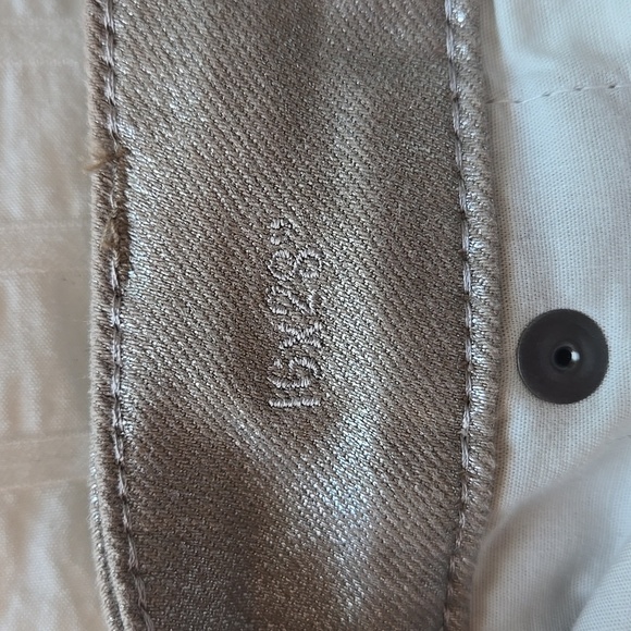 NWT TOMMY BAHAMA High Rise Ankle Jeans Metallic Gold Denim Sz 16 - Picture 11 of 14